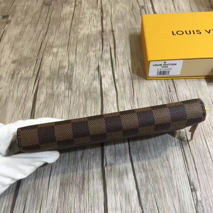 N41626, Louis Vuitton LV, CLÉMENCE WALLET Damier Ebene