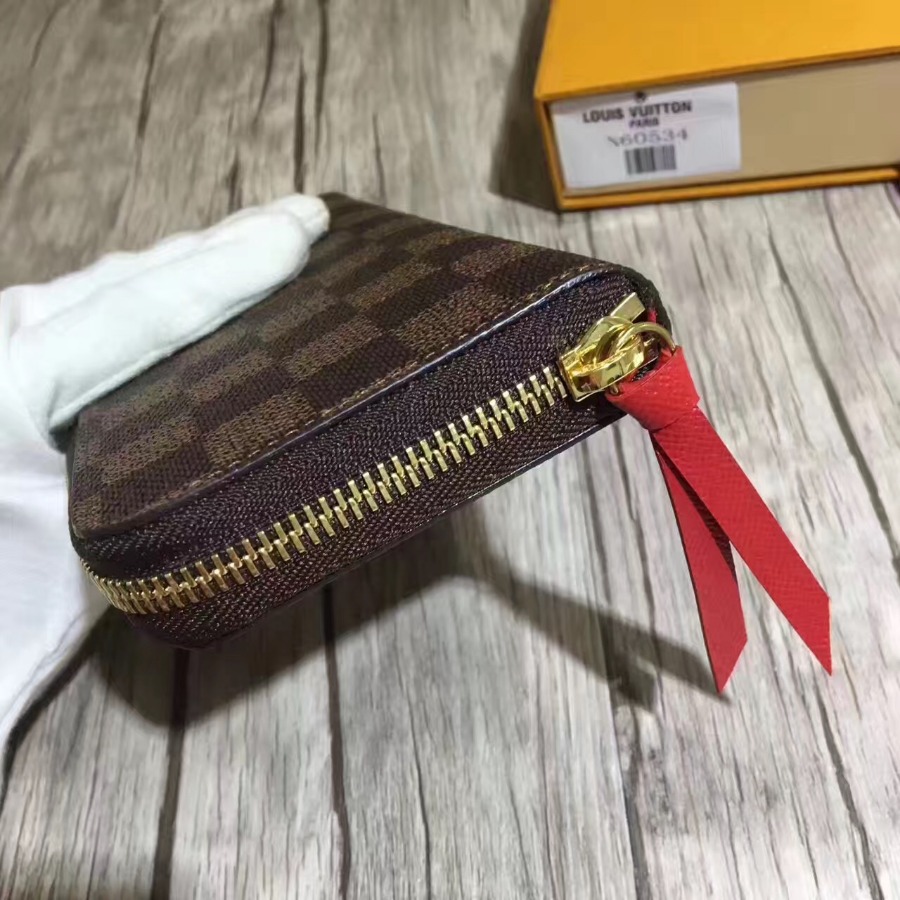 N60534, Louis Vuitton LV, CLÉMENCE WALLET Damier Ebene