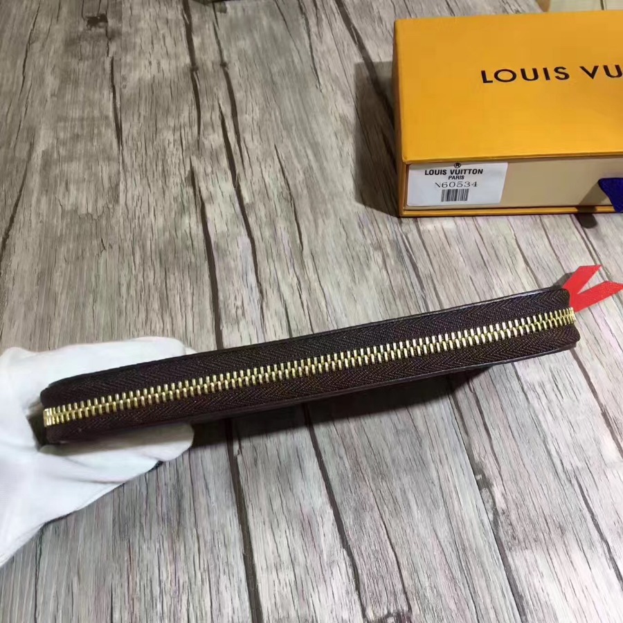 N60534, Louis Vuitton LV, CLÉMENCE WALLET Damier Ebene