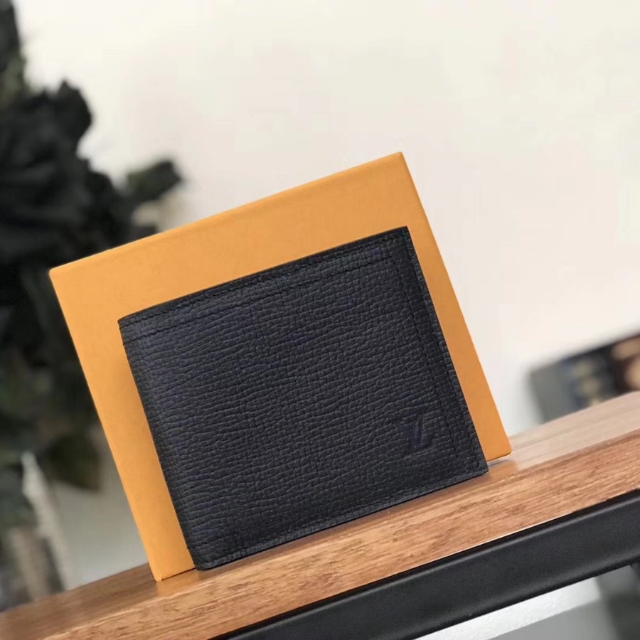 M64135, Louis Vuitton LV, COMPACT WALLET, Dark Blue