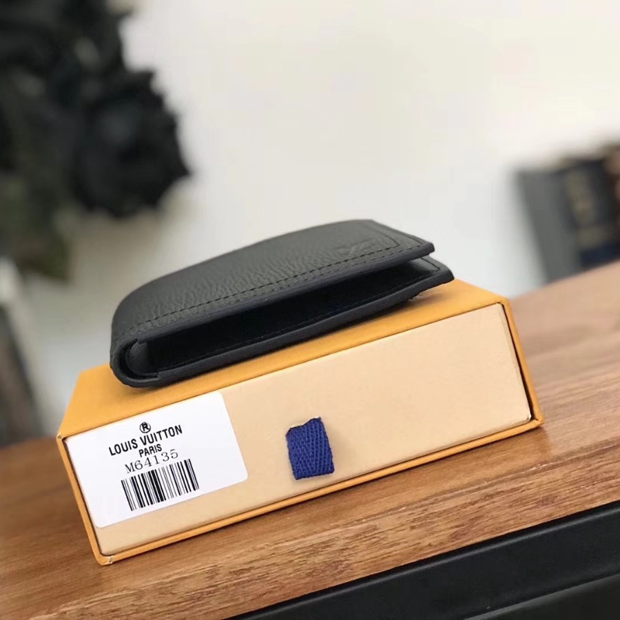 M64135, Louis Vuitton LV, COMPACT WALLET, Dark Blue