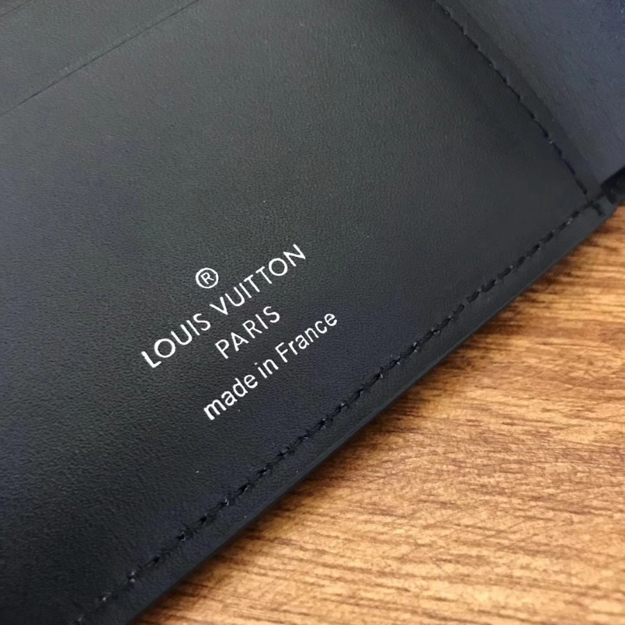 M64135, Louis Vuitton LV, COMPACT WALLET, Dark Blue