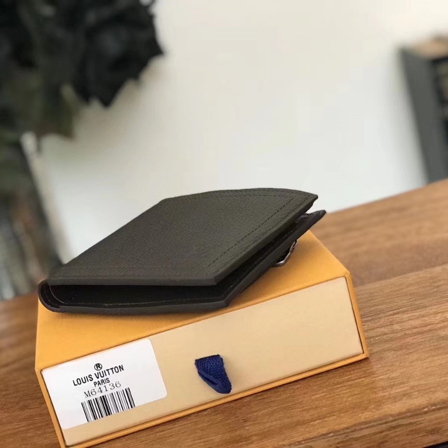 M64136, Louis Vuitton LV, COMPACT WALLET, Brown