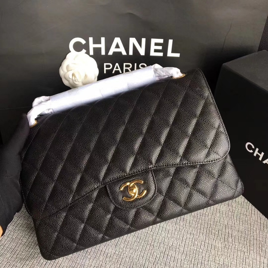 Chanel Handbag, Classic handbag, Grained Calfskin, A01113 30CM