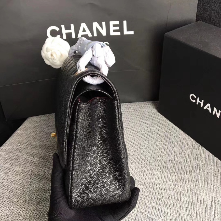 Chanel Handbag, Classic handbag, Grained Calfskin, A01113 30CM