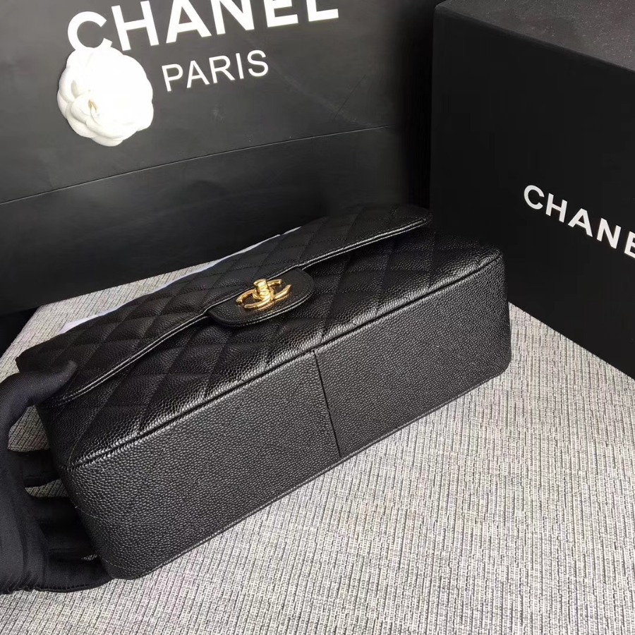 Chanel Handbag, Classic handbag, Grained Calfskin, A01113 30CM