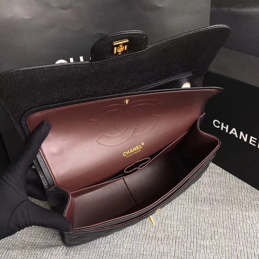 Chanel Handbag, Classic handbag, Grained Calfskin, A01113 30CM