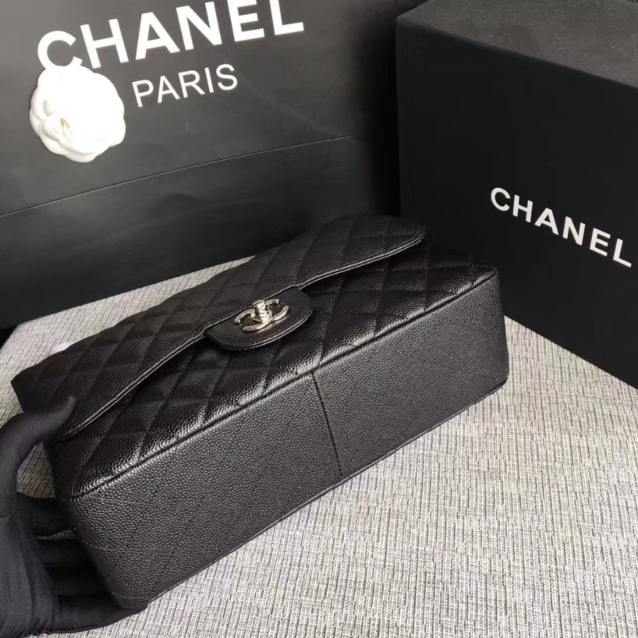 Chanel Handbag, Classic handbag, Grained Calfskin, A01113 30CM