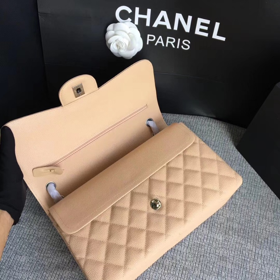 Chanel Handbag, Classic handbag, Grained Calfskin, A01113 30CM