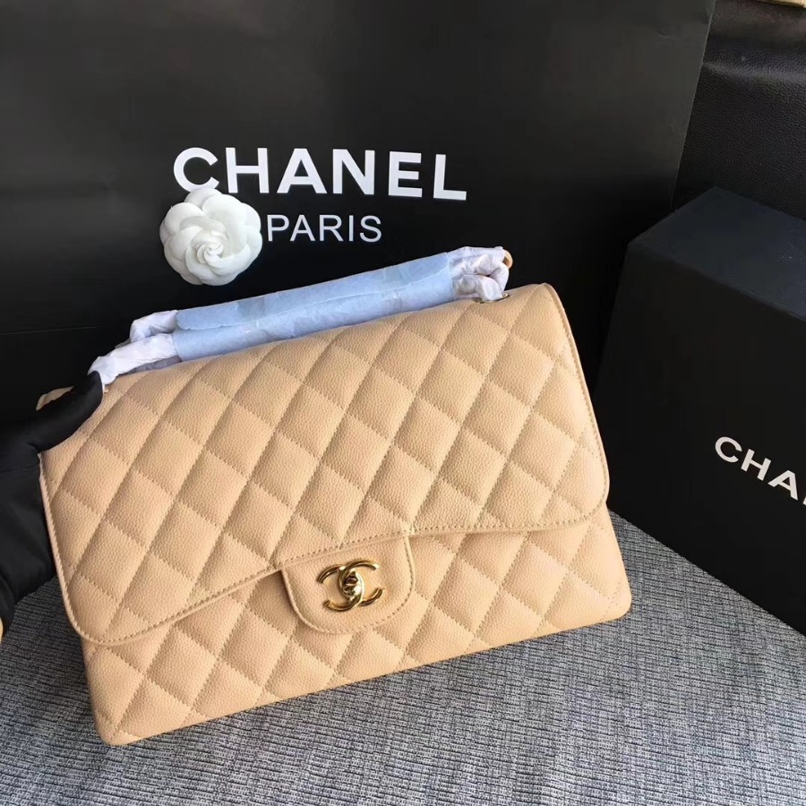Chanel Handbag, Classic handbag, Grained Calfskin, A01113 30CM