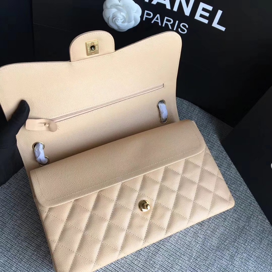 Chanel Handbag, Classic handbag, Grained Calfskin, A01113 30CM