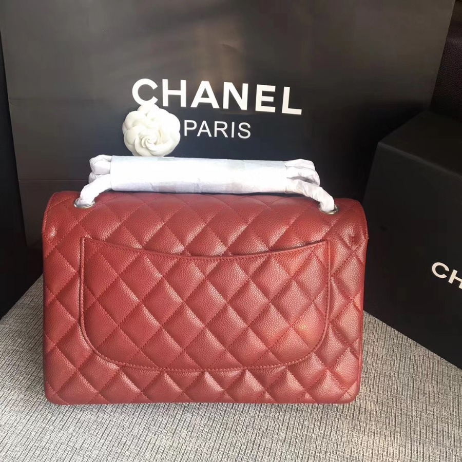 Chanel Handbag, Classic handbag, Grained Calfskin, A01113 30CM