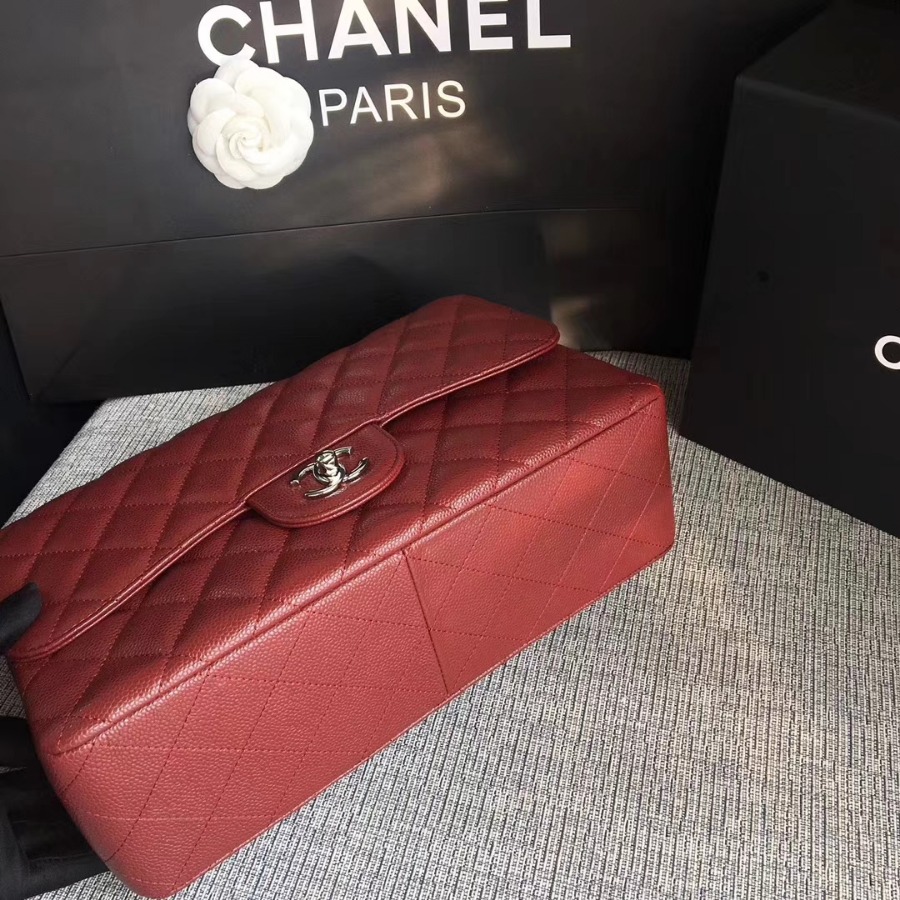 Chanel Handbag, Classic handbag, Grained Calfskin, A01113 30CM