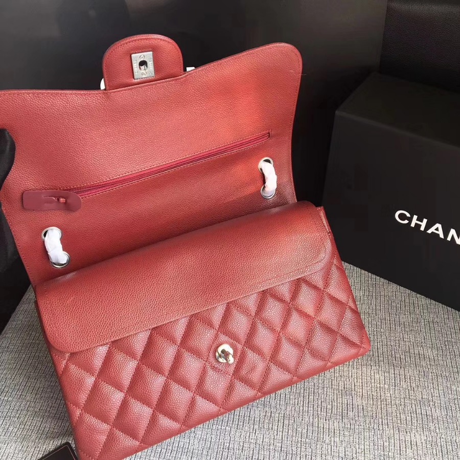 Chanel Handbag, Classic handbag, Grained Calfskin, A01113 30CM