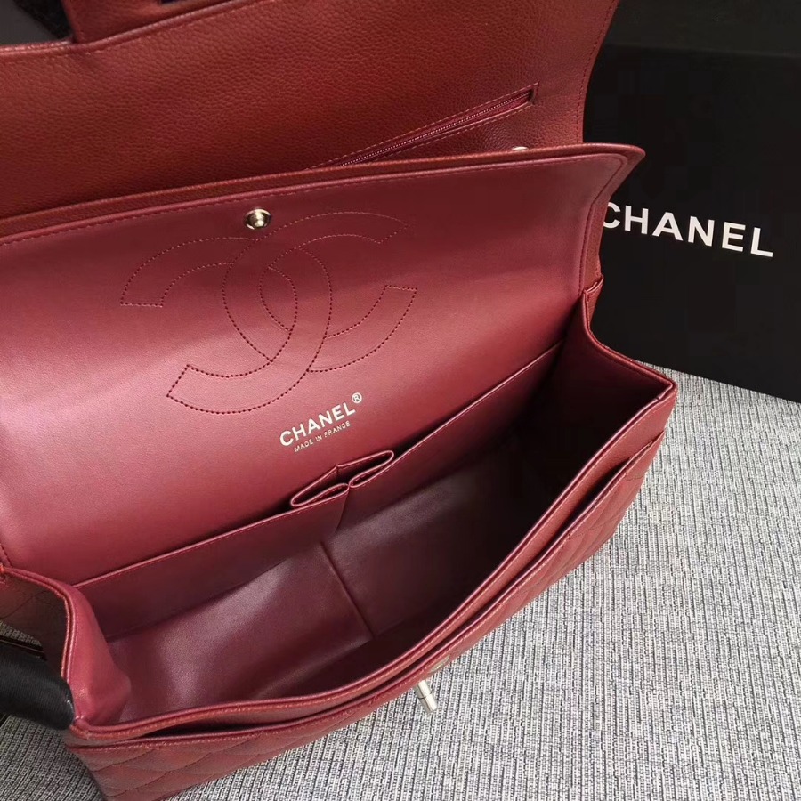 Chanel Handbag, Classic handbag, Grained Calfskin, A01113 30CM