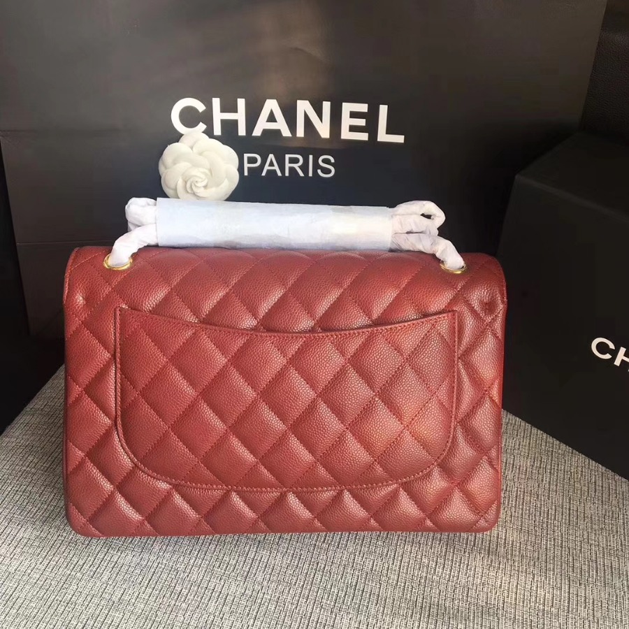 Chanel Handbag, Classic handbag, Grained Calfskin, A01113 30CM