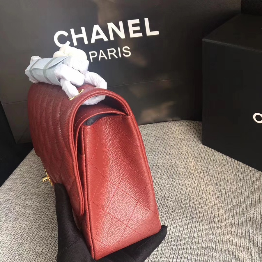 Chanel Handbag, Classic handbag, Grained Calfskin, A01113 30CM