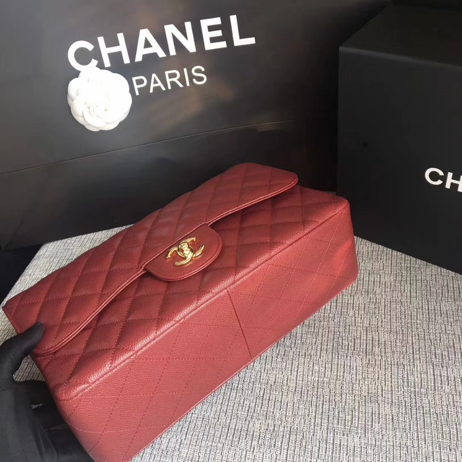 Chanel Handbag, Classic handbag, Grained Calfskin, A01113 30CM