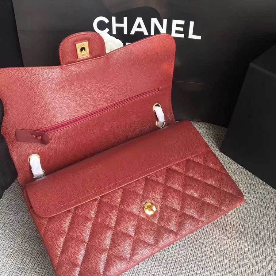 Chanel Handbag, Classic handbag, Grained Calfskin, A01113 30CM