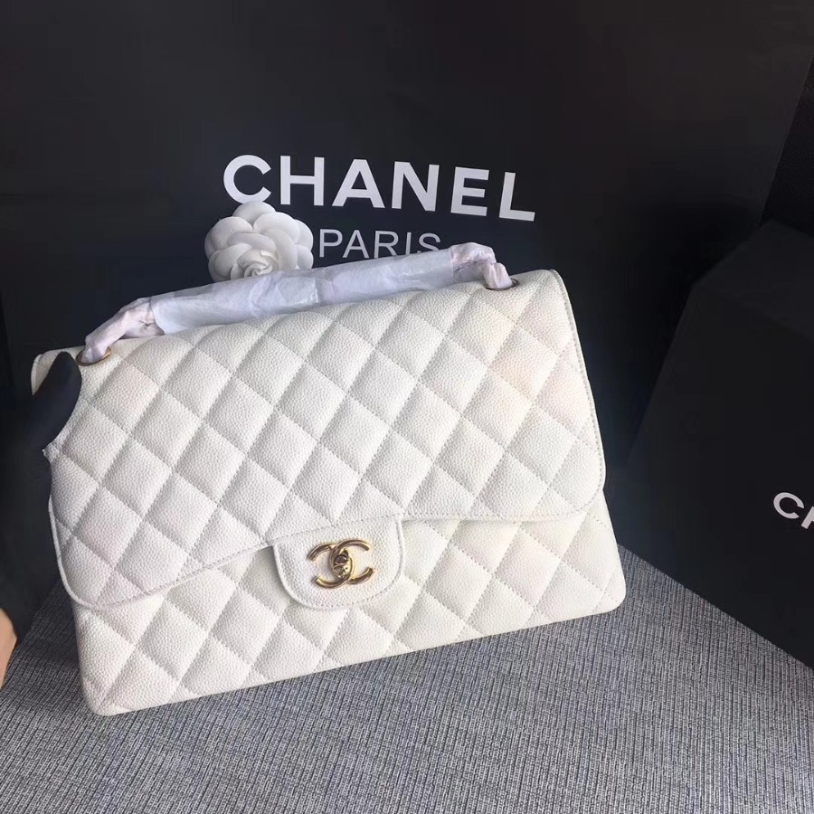 Chanel Handbag, Classic handbag, Grained Calfskin, A01113 30CM