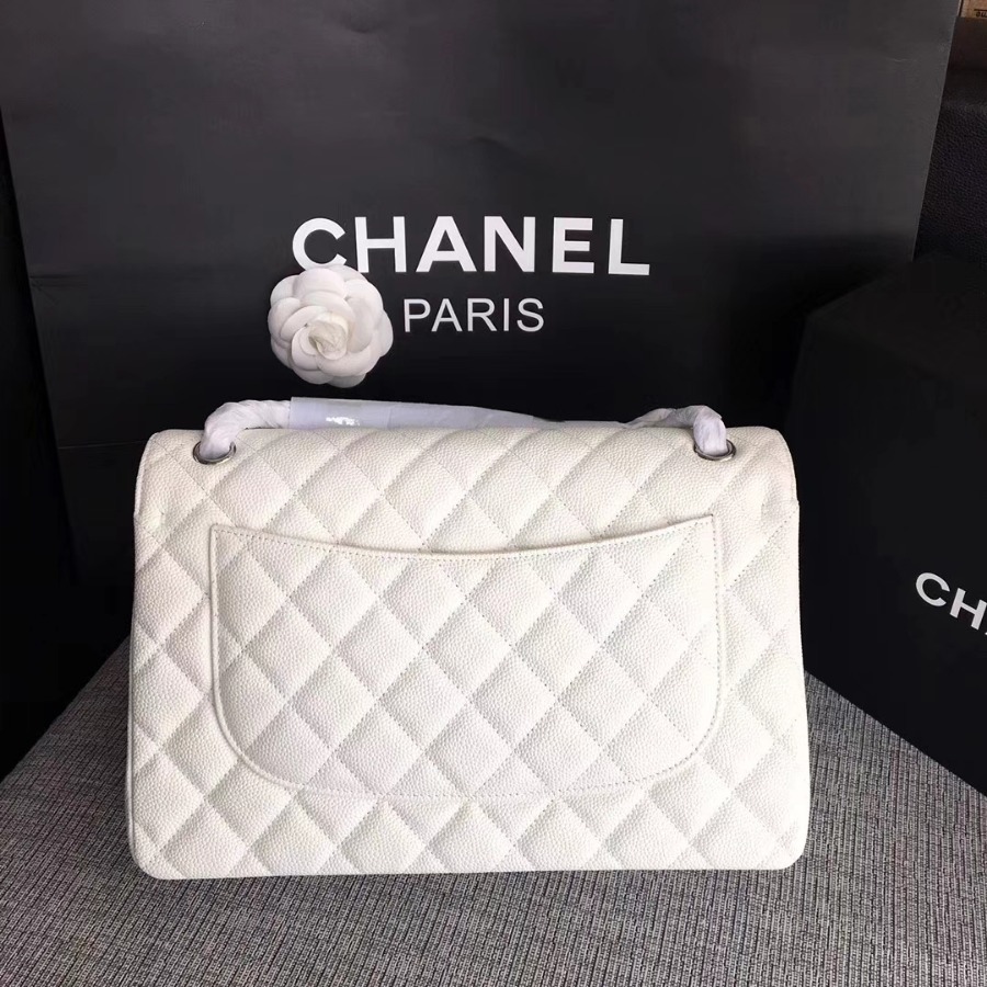 Chanel Handbag, Classic handbag, Grained Calfskin, A01113 30CM
