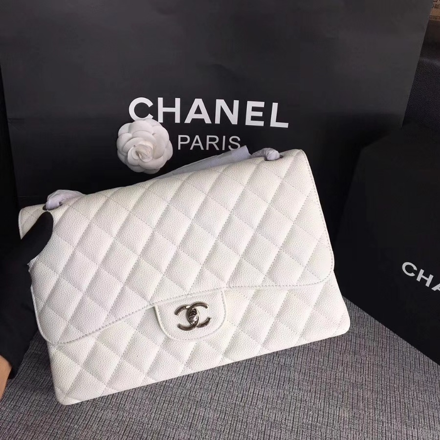 Chanel Handbag, Classic handbag, Grained Calfskin, A01113 30CM