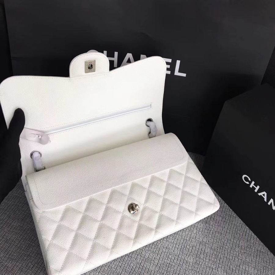 Chanel Handbag, Classic handbag, Grained Calfskin, A01113 30CM