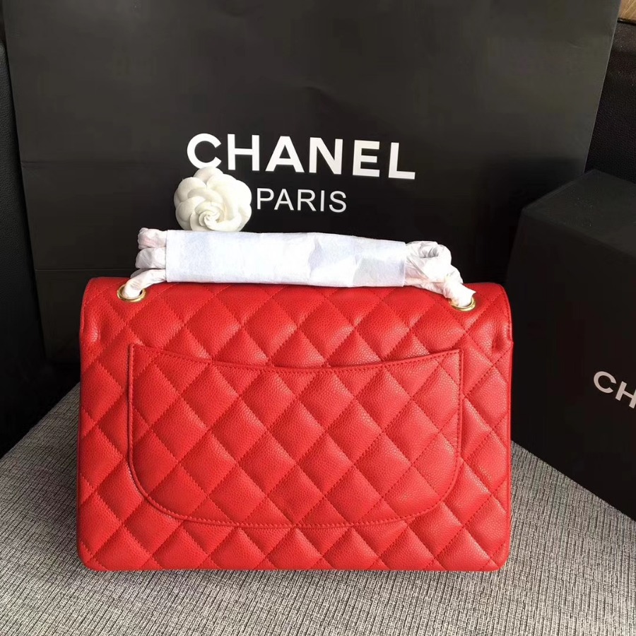 Chanel Handbag, Classic handbag, Grained Calfskin, A01113 30CM