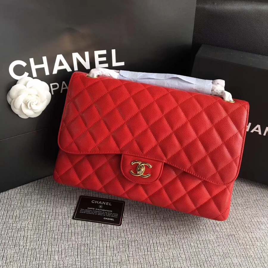 Chanel Handbag, Classic handbag, Grained Calfskin, A01113 30CM