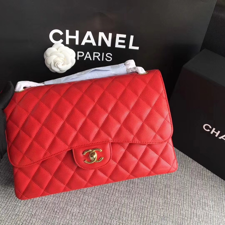 Chanel Handbag, Classic handbag, Grained Calfskin, A01113 30CM