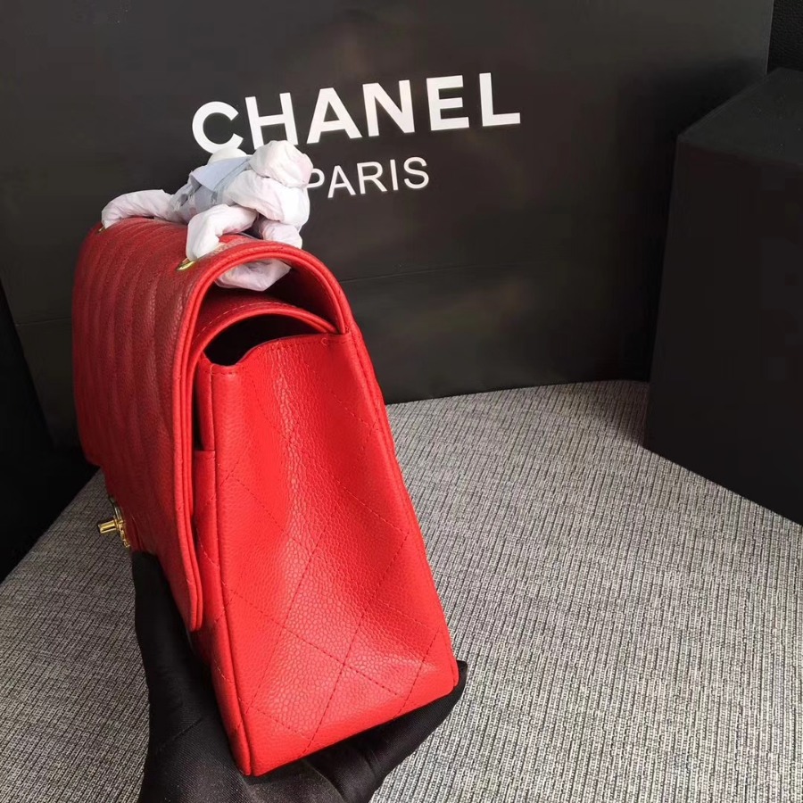 Chanel Handbag, Classic handbag, Grained Calfskin, A01113 30CM