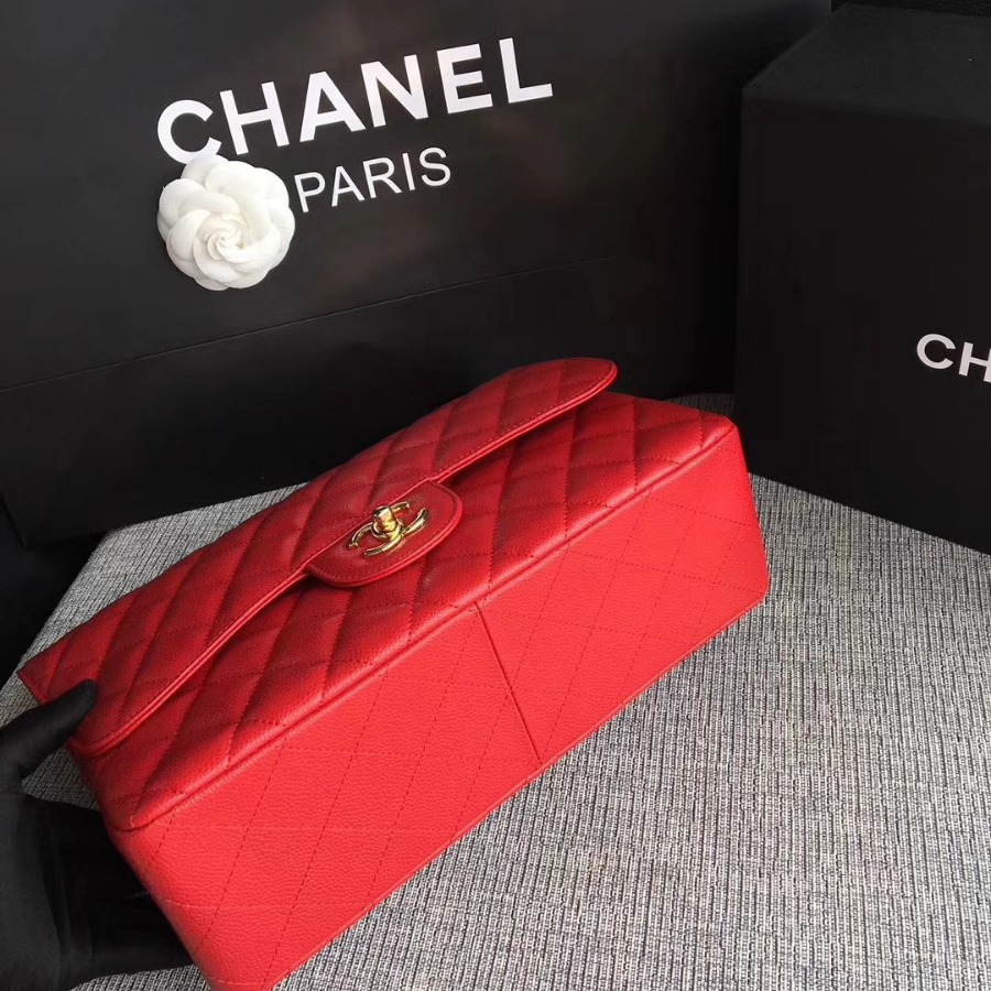 Chanel Handbag, Classic handbag, Grained Calfskin, A01113 30CM