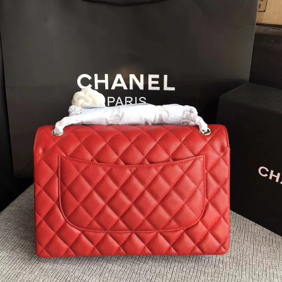 Chanel Handbag, Classic handbag, Grained Calfskin, A01113 30CM
