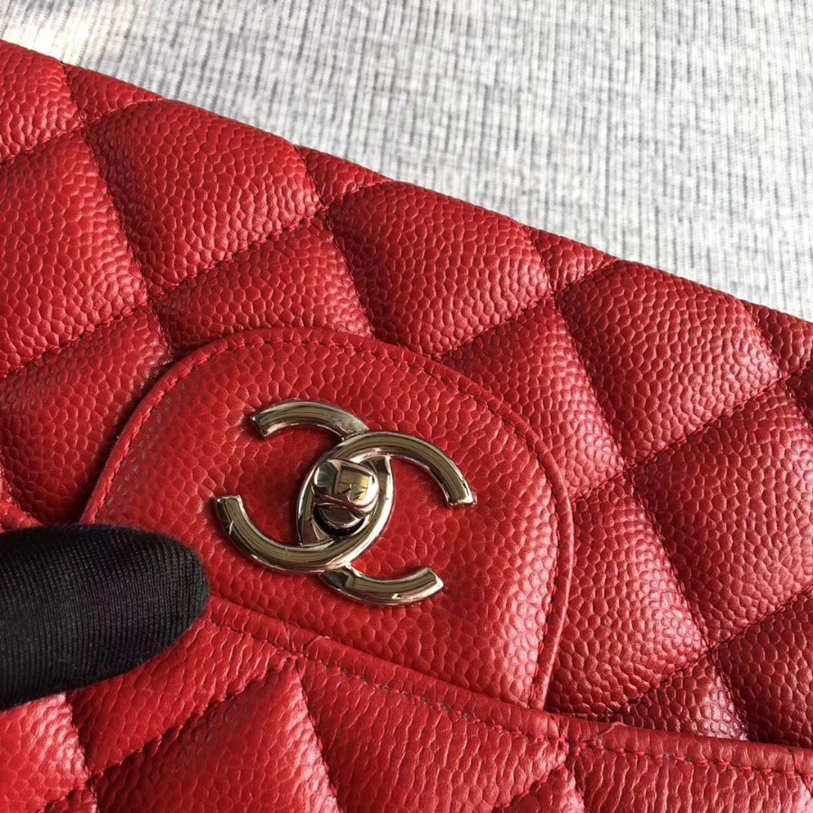 Chanel Handbag, Classic handbag, Grained Calfskin, A01113 30CM