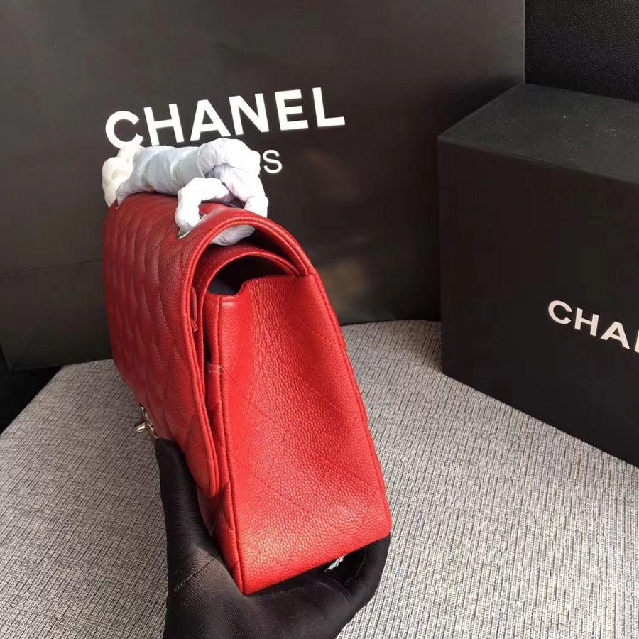 Chanel Handbag, Classic handbag, Grained Calfskin, A01113 30CM