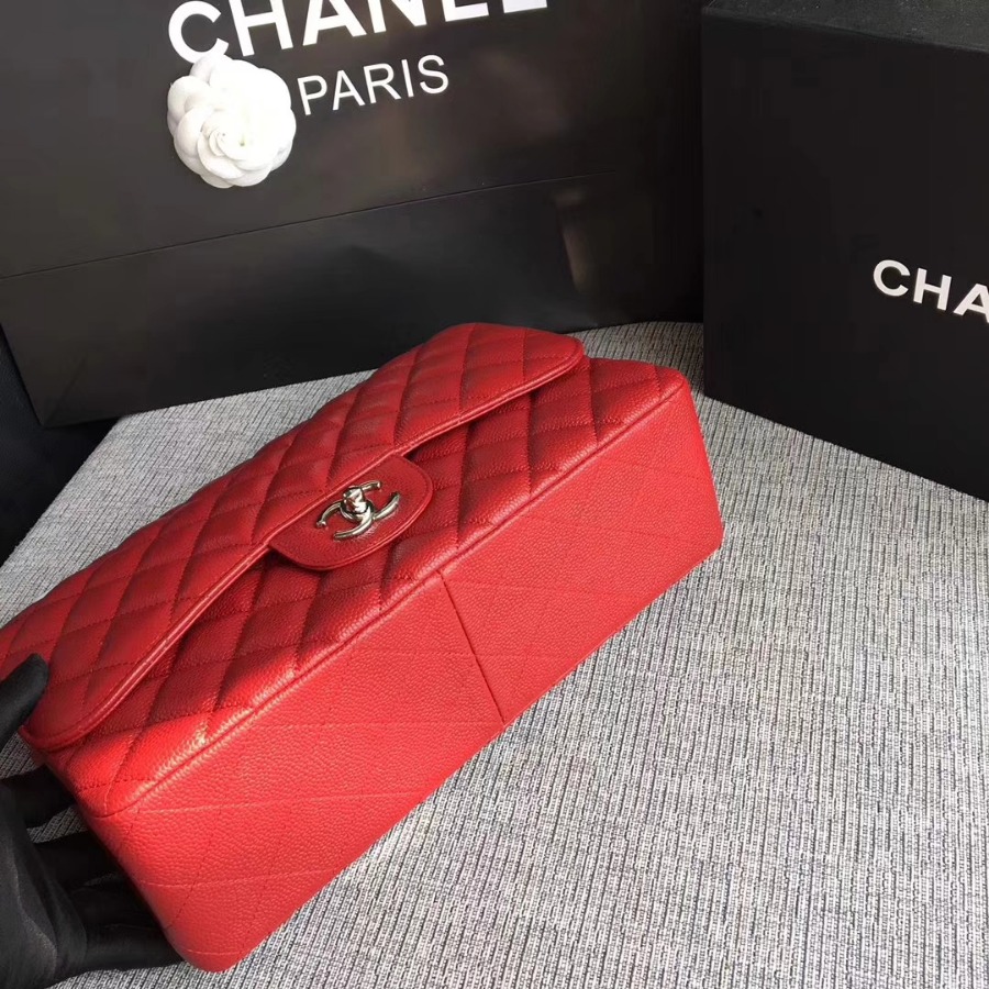 Chanel Handbag, Classic handbag, Grained Calfskin, A01113 30CM