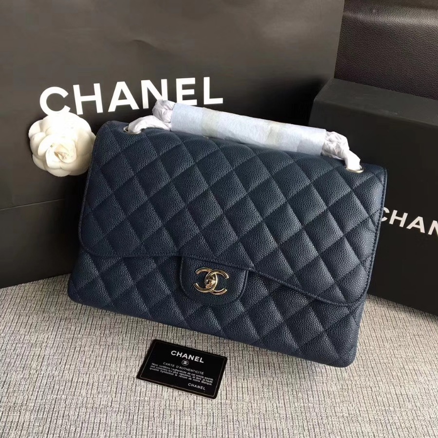Chanel Handbag, Classic handbag, Grained Calfskin, A01113 30CM