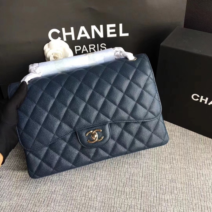 Chanel Handbag, Classic handbag, Grained Calfskin, A01113 30CM