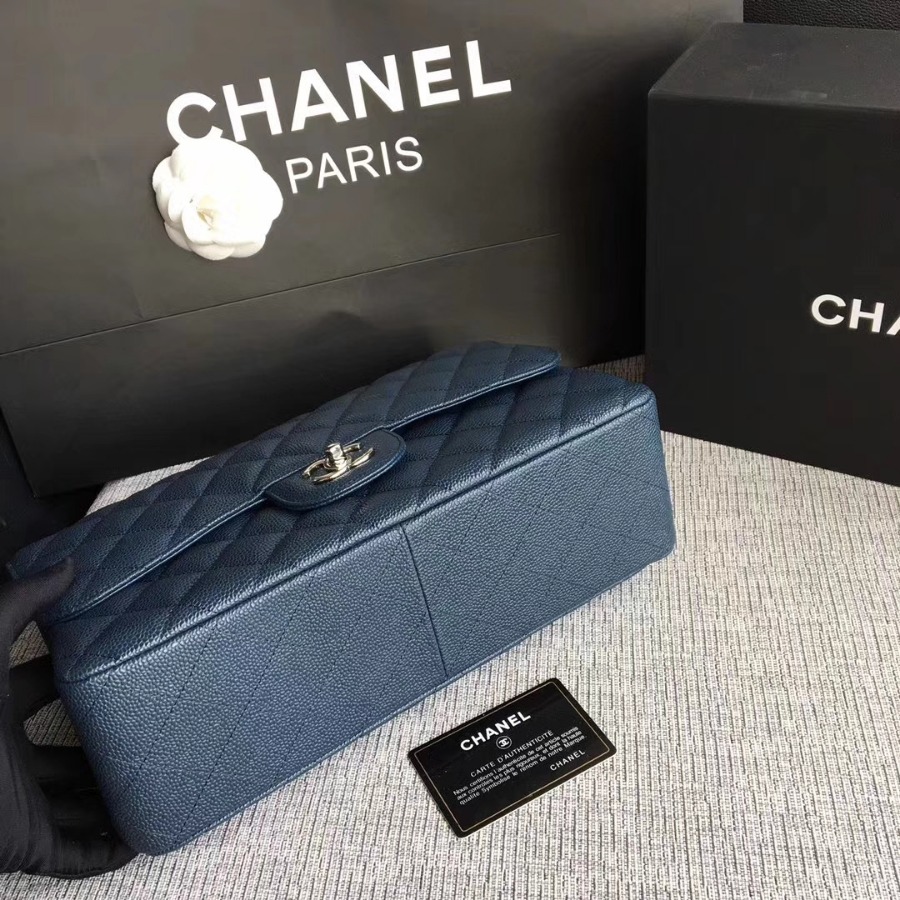 Chanel Handbag, Classic handbag, Grained Calfskin, A01113 30CM