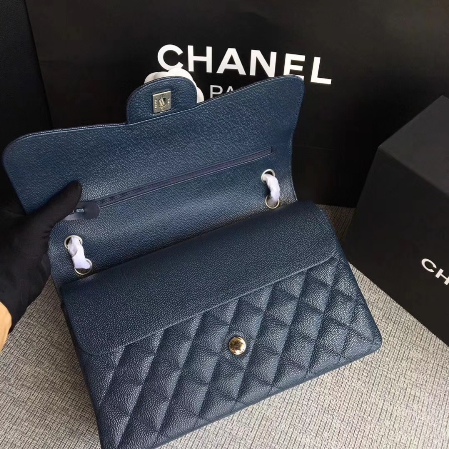Chanel Handbag, Classic handbag, Grained Calfskin, A01113 30CM