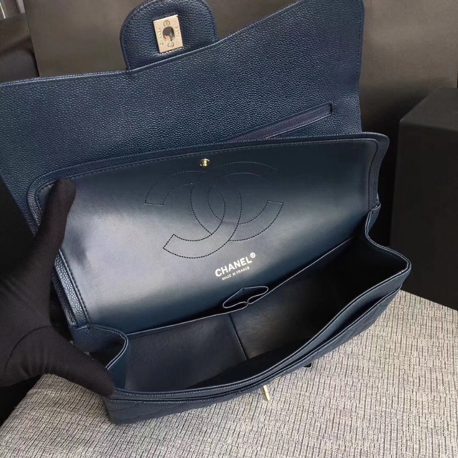 Chanel Handbag, Classic handbag, Grained Calfskin, A01113 30CM