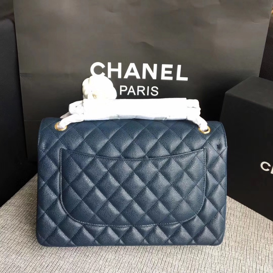 Chanel Handbag, Classic handbag, Grained Calfskin, A01113 30CM