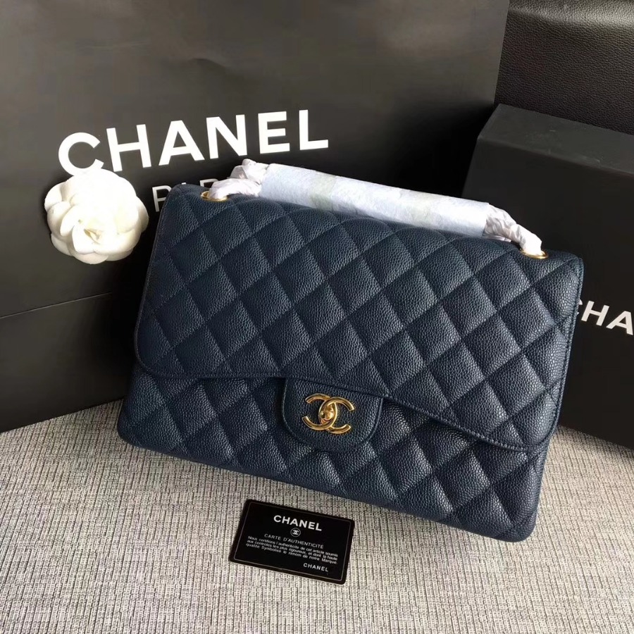 Chanel Handbag, Classic handbag, Grained Calfskin, A01113 30CM