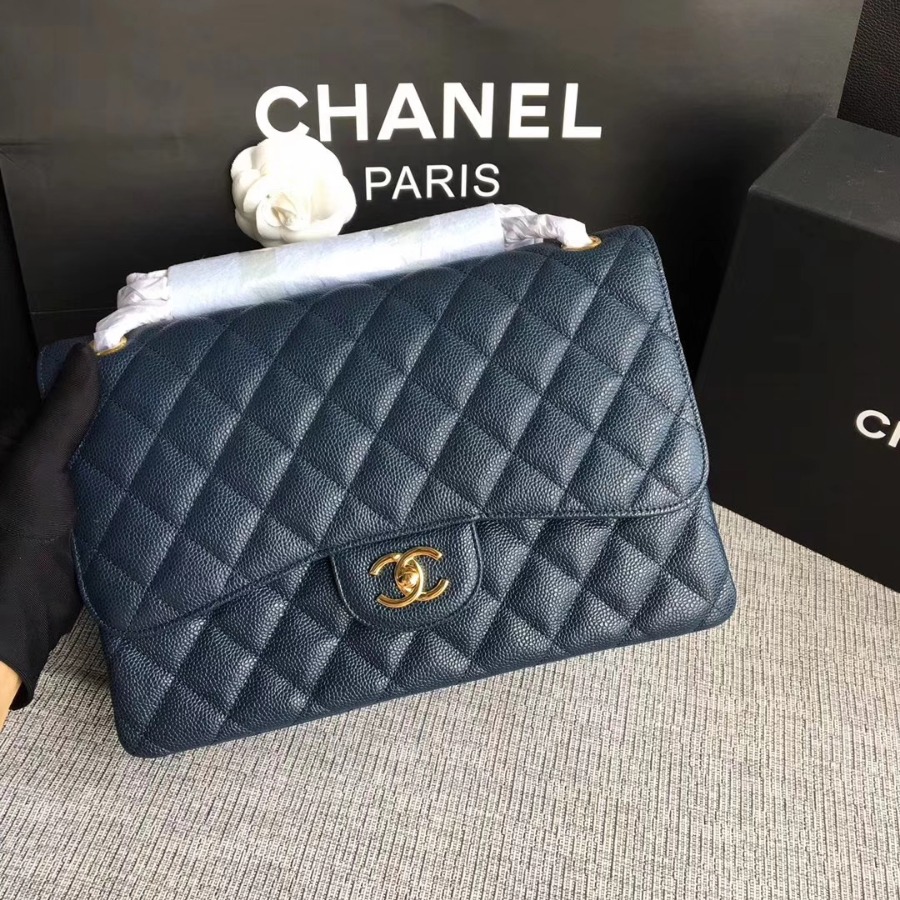 Chanel Handbag, Classic handbag, Grained Calfskin, A01113 30CM