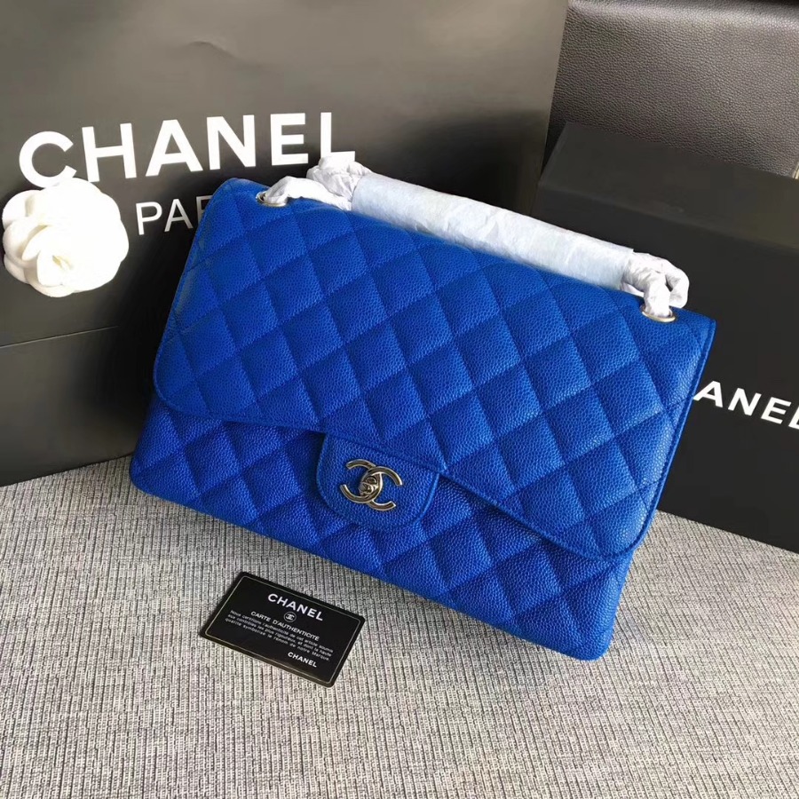 Chanel Handbag, Classic handbag, Grained Calfskin, A01113 30CM
