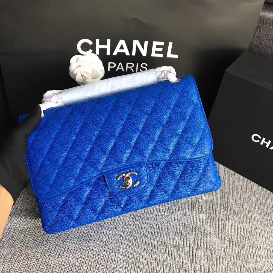 Chanel Handbag, Classic handbag, Grained Calfskin, A01113 30CM