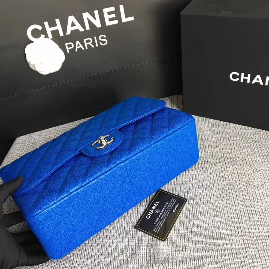 Chanel Handbag, Classic handbag, Grained Calfskin, A01113 30CM