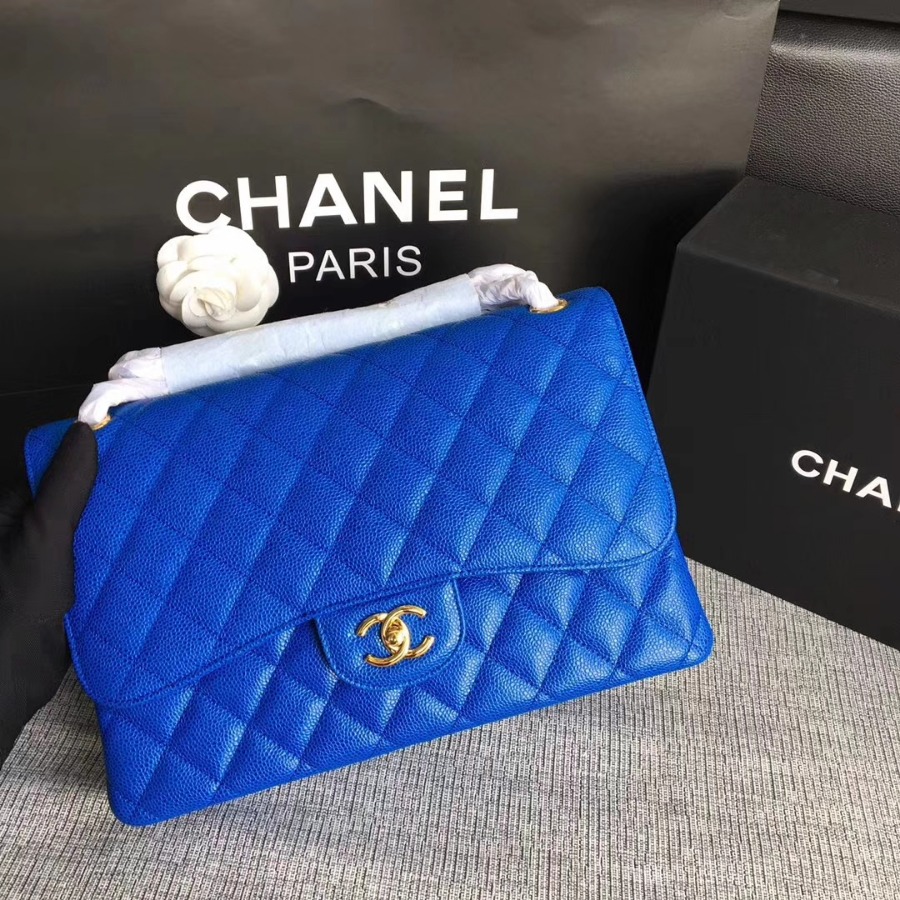 Chanel Handbag, Classic handbag, Grained Calfskin, A01113 30CM