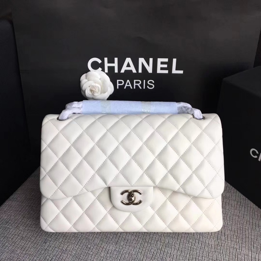 Chanel Handbag, Classic handbag, LAMBSKIN, A01113 30CM