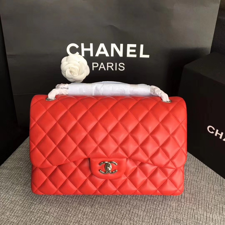 Chanel Handbag, Classic handbag, LAMBSKIN, A01113 30CM